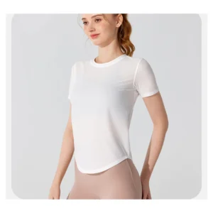 Wmuncc yoga Clothes Ladies Summer New Style Sports T-Shirt Loose Quick-Drying Top Running Training Fitness Short Sleeves Wmuncc Ladies Summer New Style Sports T-Shirt Loose Quick-Drying Top Running Training Fitness Short Sleeves