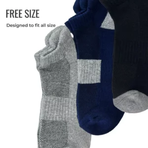 (3 Pair) Depi Men Sport Socks Thick Cushion Cotton Elastane