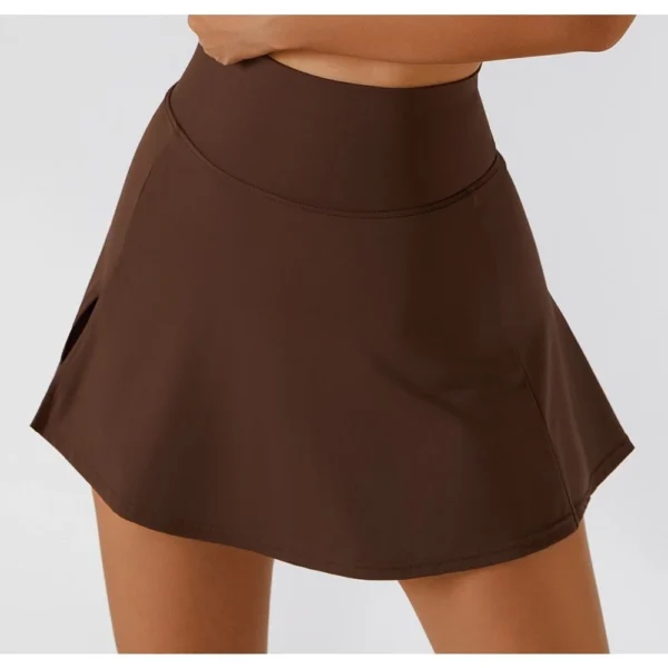 AirActive StyleMove Skirt 2 In 1 High-Waist Yoga Skirt Built-in Shorts Anti-Exposure Design Barely-There Feel Ultra-Soft and Comfortable Perfect for Yoga Running and Fitness